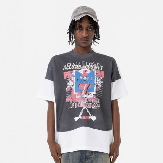 Vic Streetwear Summer Hip Hop Digital Print Short Sleeve T-Shirt Top