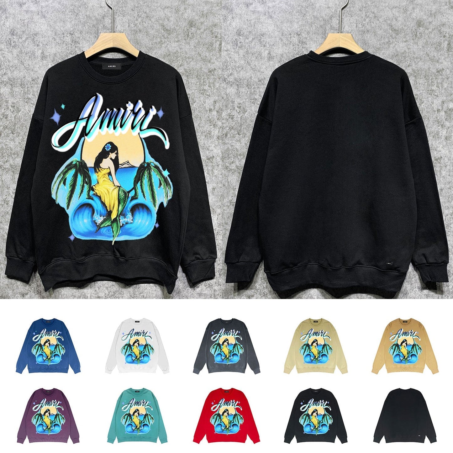 Amiri Sweatshirt Printed Trendy Pure Cotton