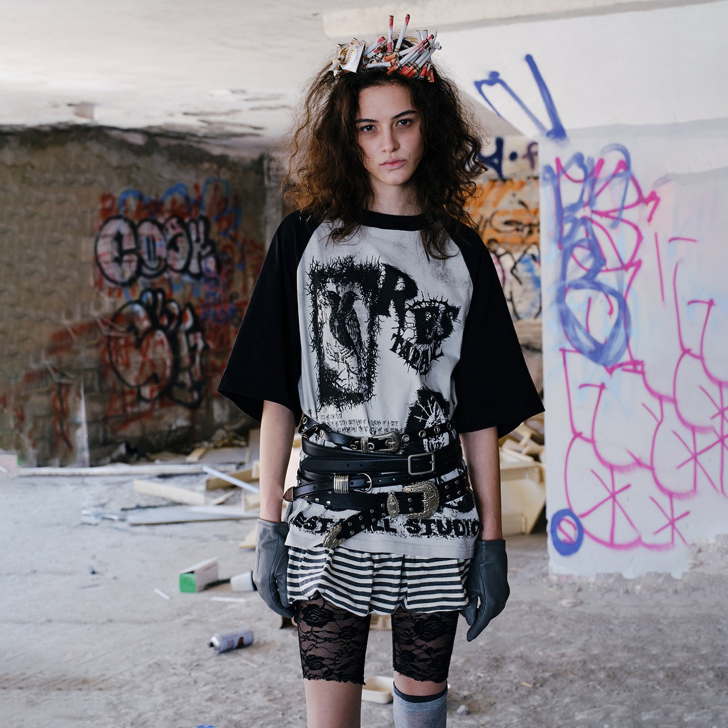 Hustle vintage summer rockshirt short sleeve