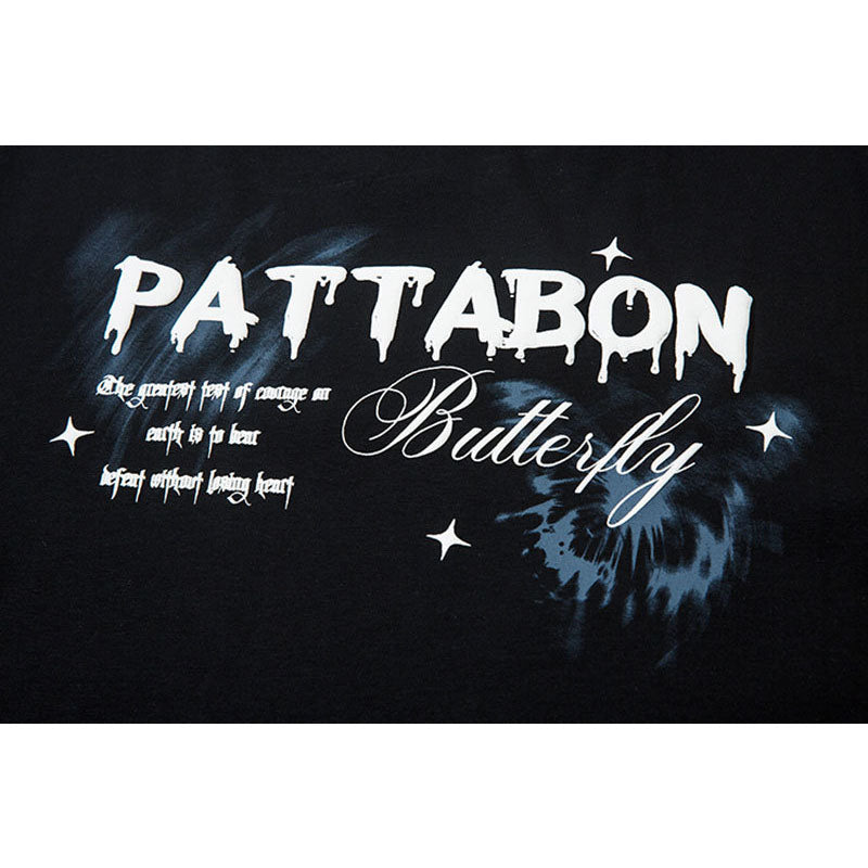 Marcas De Streetwear Butterfly Print Long Sleeve T-Shirt