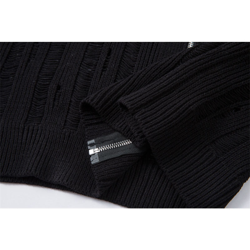 Casual Street Wear Vintage Hollow Knitted Short Sleeve Shirt Summer Casual Lapel Loose
