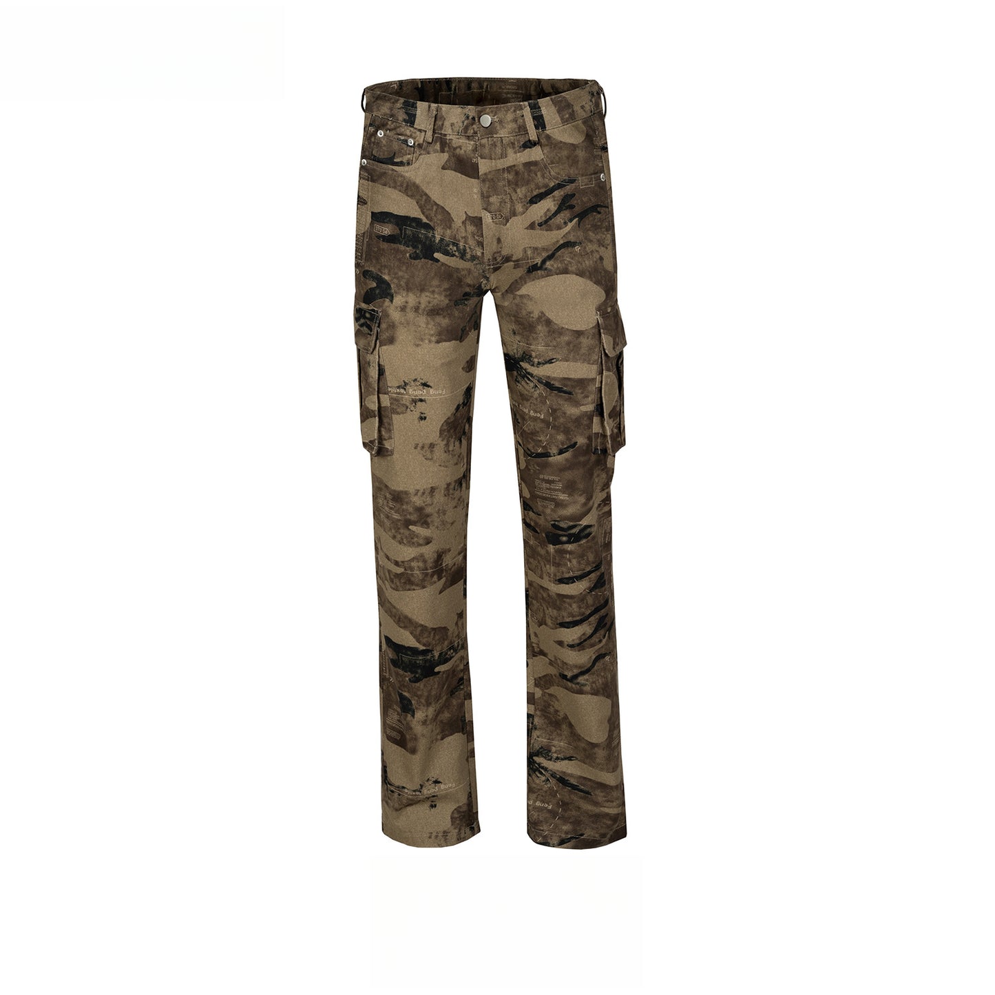 Rock Revival Jeans Multi-Pocket Camouflage Trousers Vintage Old Straight Casual Pants