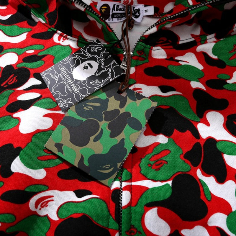 Ape Hoodie Limited Multi-Colour Camouflage Shark Sweater Hoodie Jacket