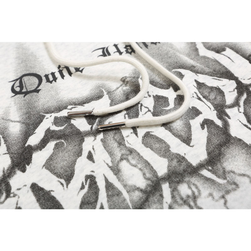 Streetwear Hoodie Hip Hop Graffiti Lightning Alphabet Print Sweater Men