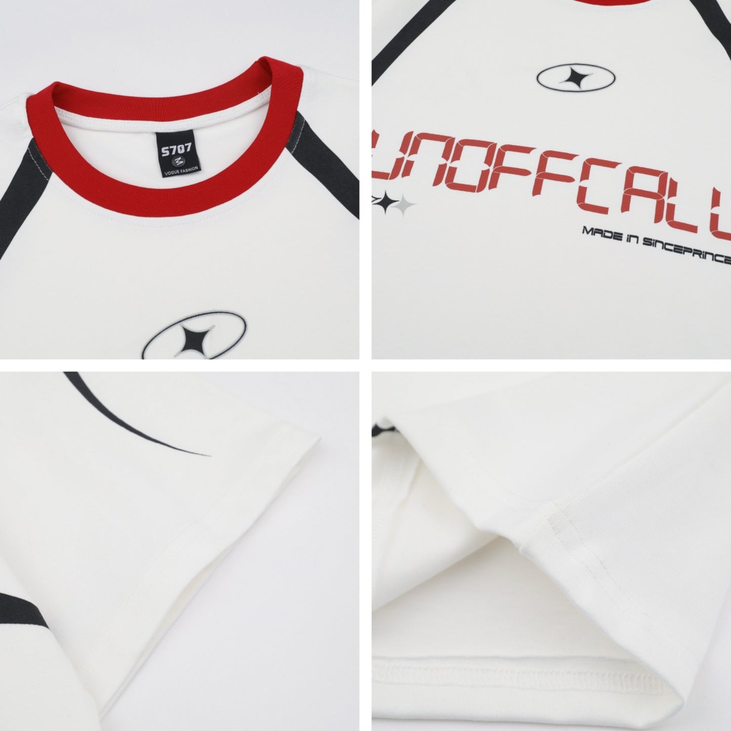 Distorted vintage hip hop alphabet print short sleeve t-shirt summer oversize t-shirt