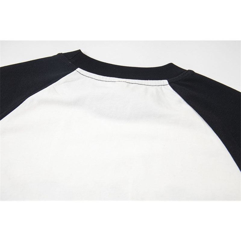 Casual Street Wear Vintage Crew Neck T-Shirt Short Sleeve Top