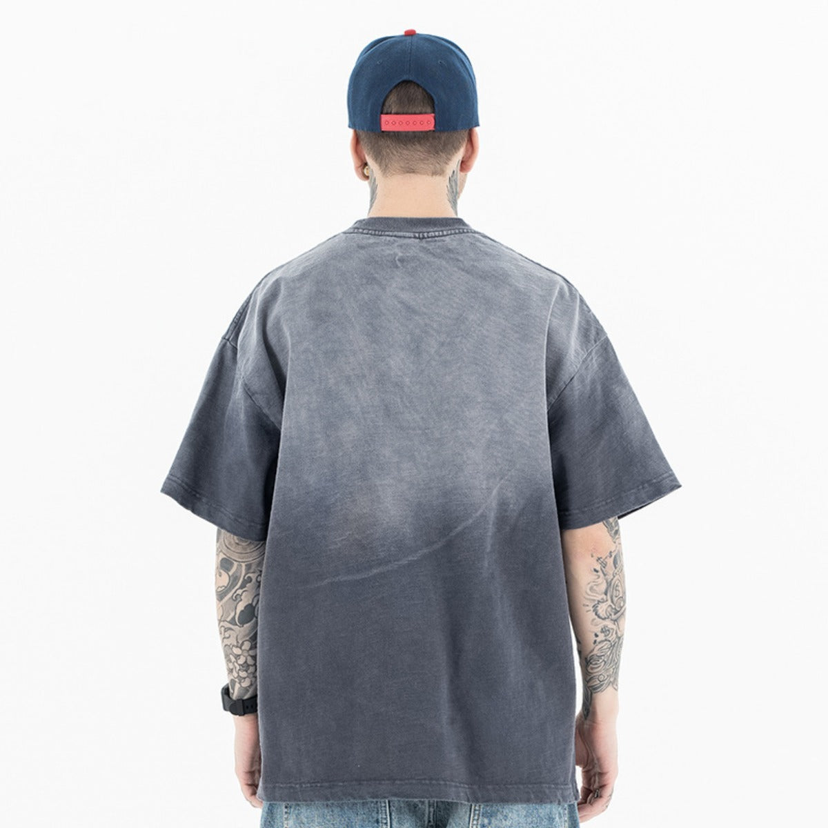 Vintage 90s Hip Hop Clothing Summer Graffiti Letter Print Short Sleeve T-Shirt