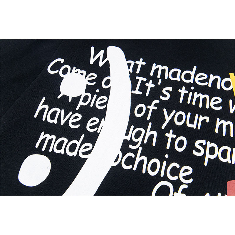 New York Hip Hop Style Summer Short Sleeve T-Shirt Simple Loose Crew Neck Top