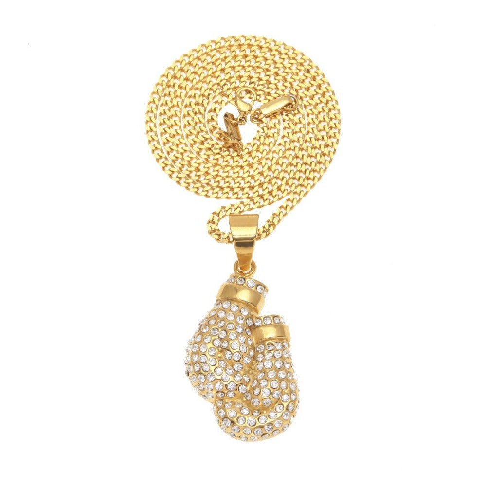 Jewelry Hip Hop Necklace Boxing Gloves Helmet Jersey Axe Hammer Pendant Necklace