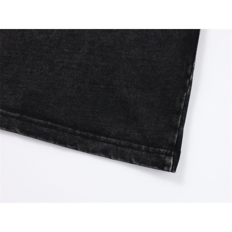 Stone Wash T shirt make old short sleeve T-shirt