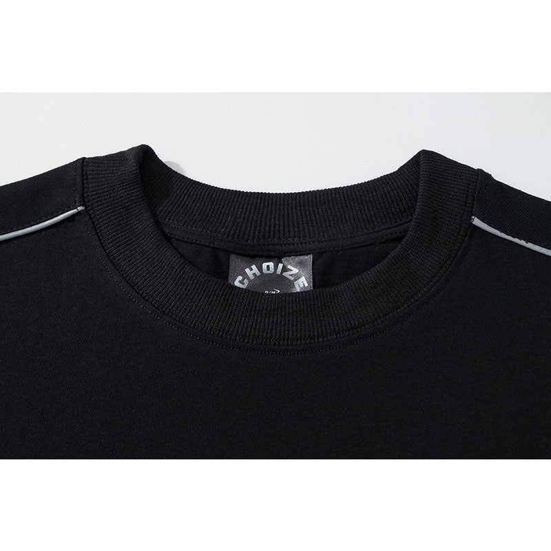 Hip Hop Clothes New York Reflective Strip Letter Print Short Sleeve T-Shirt