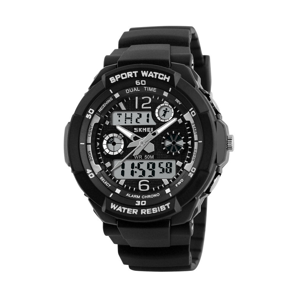 Analog-Digital Watch Mountaineering Outdoor Sports Waterproof Electronic Watch