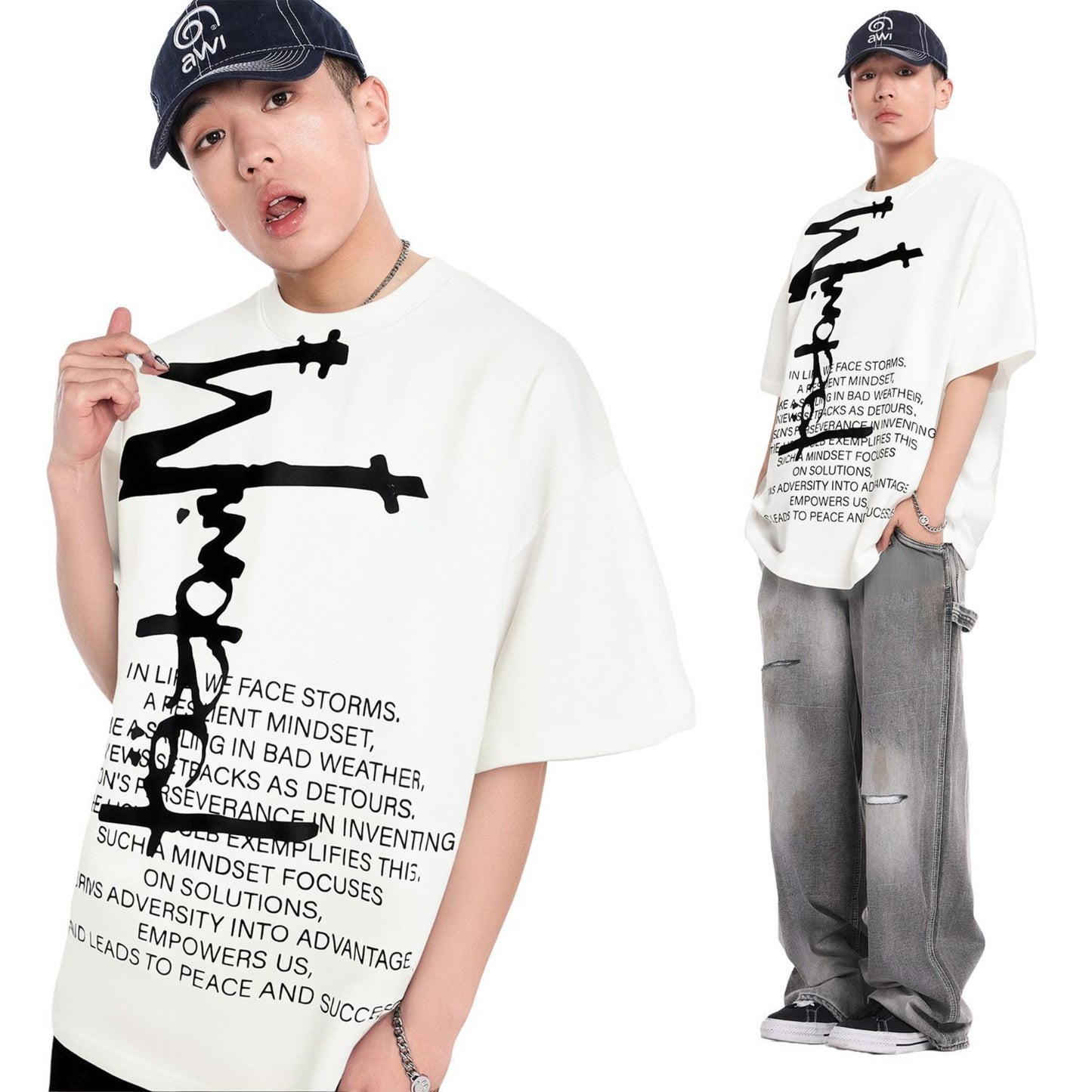 Unisex T-shirts Summer Men's Loose Crew Neck Short Sleeve T-Shirt