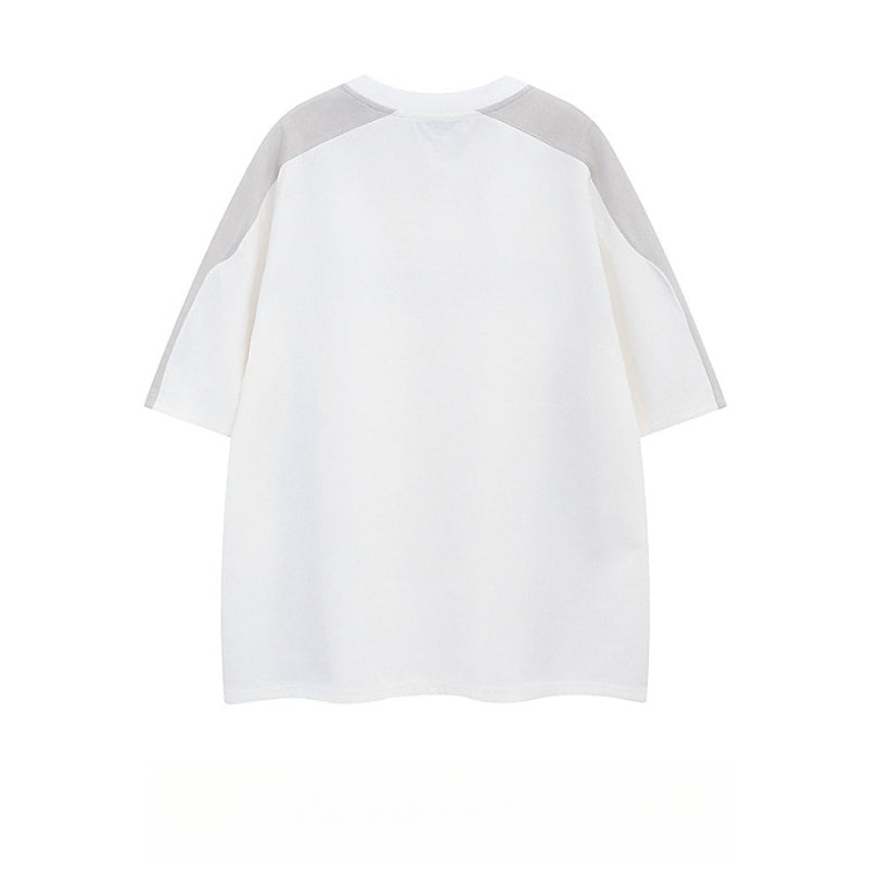 Racing oversized t shirt racing style retro alphabet short sleeve t-shirt