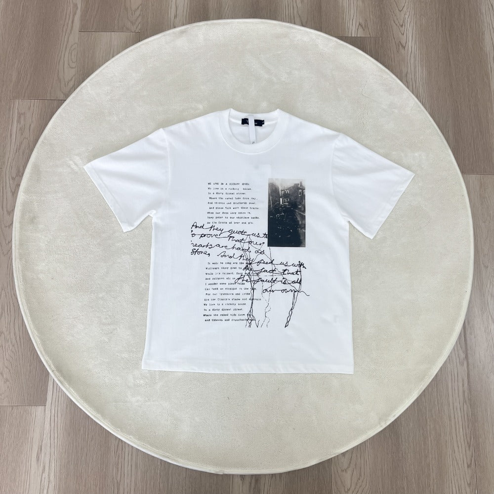 Streetwear Eua t shirt Forest Castle Digital Print Short Sleeve T-Shirt Cleanfit Top