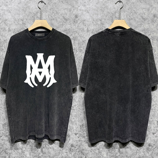 Amiri washed t-shirt large simple logo printing short sleeves
