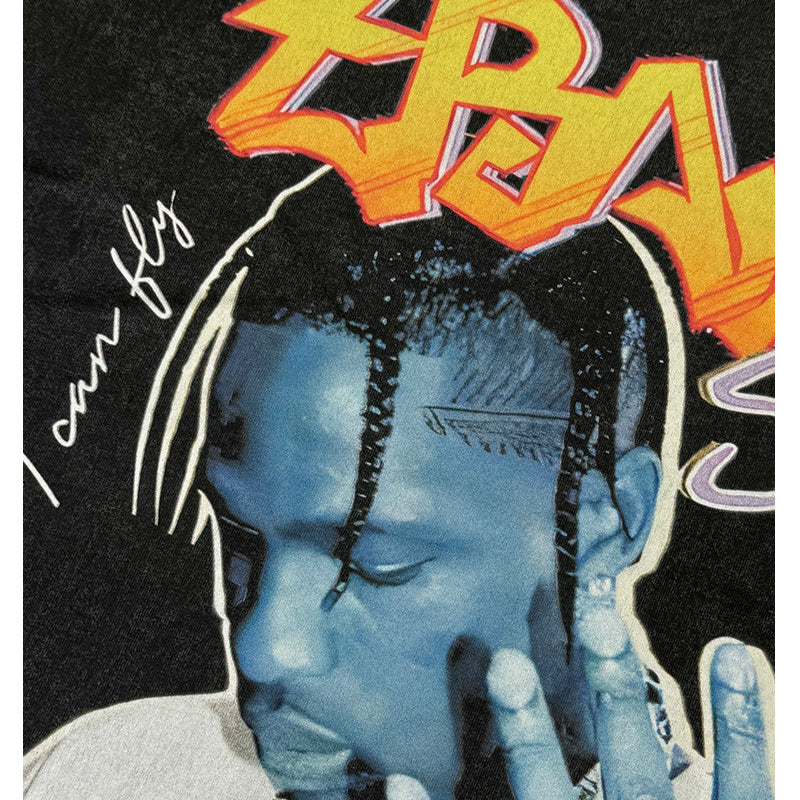 Streetwear masculino TRAVIS SCOTT hip hop print short sleeve t-shirt Vintage