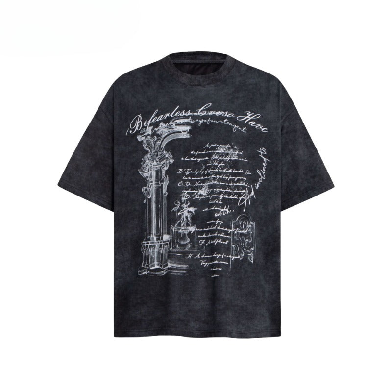 80s And 90s Vintage T Shirts Retro Tie-Dye Old Printed Short Sleeve T-Shirts