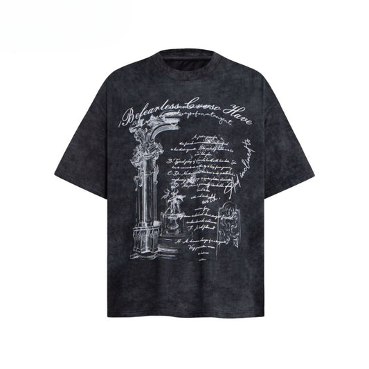 80s And 90s Vintage T Shirts Retro Tie-Dye Old Printed Short Sleeve T-Shirts