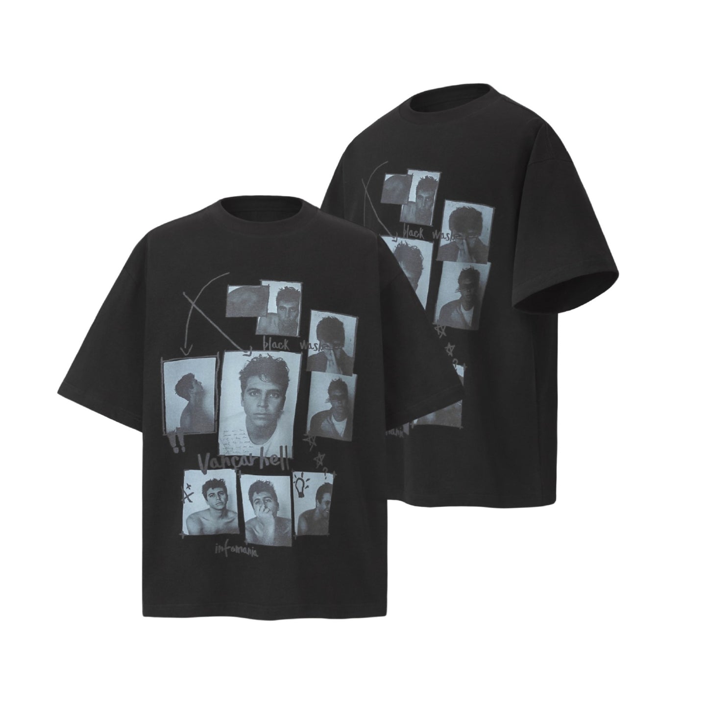 Unisex T-shirts Summer Character Pattern Men's Loose Short Sleeve T-Shirt