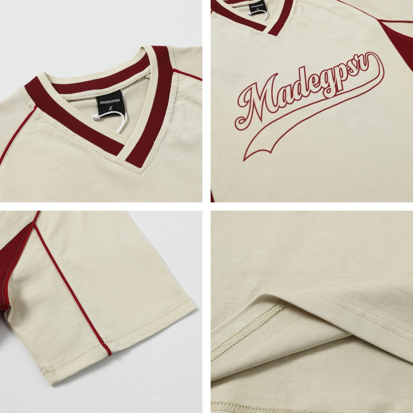 Vintage tarz t shirt vintage v-neck short sleeve loose t-shirt