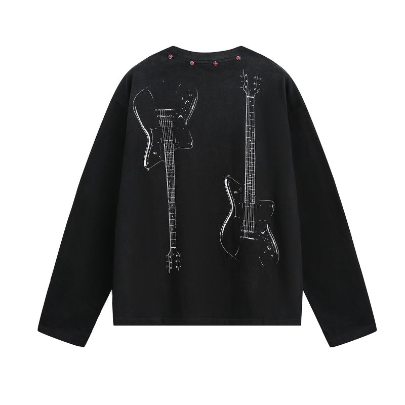 Unisex long-sleeved shirt autumretroloose