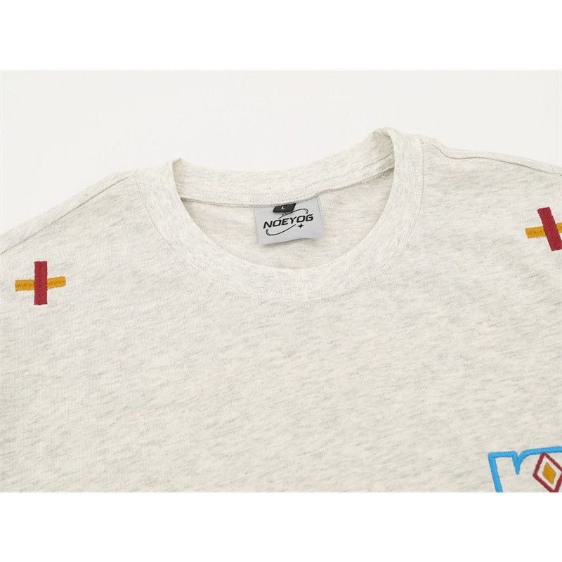 US drip outfits Summer Vintage Casual Loose Short Sleeve T-Shirts