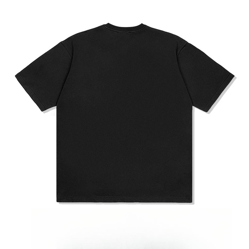 Streetwear masculino BC rapper A $AP Rocky vintage Rapper wear loose print short sleeves