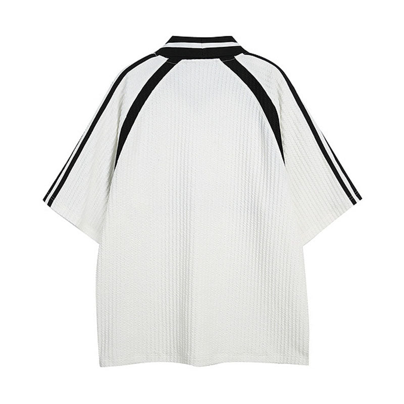 Racing oversized t shirt short sleeve polo summer sports casual racing style t-shirt