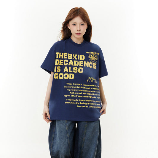 Hip Hop Clothes New York Letter Print Short Sleeve T-Shirt Summer Oversize Loose Casual Top