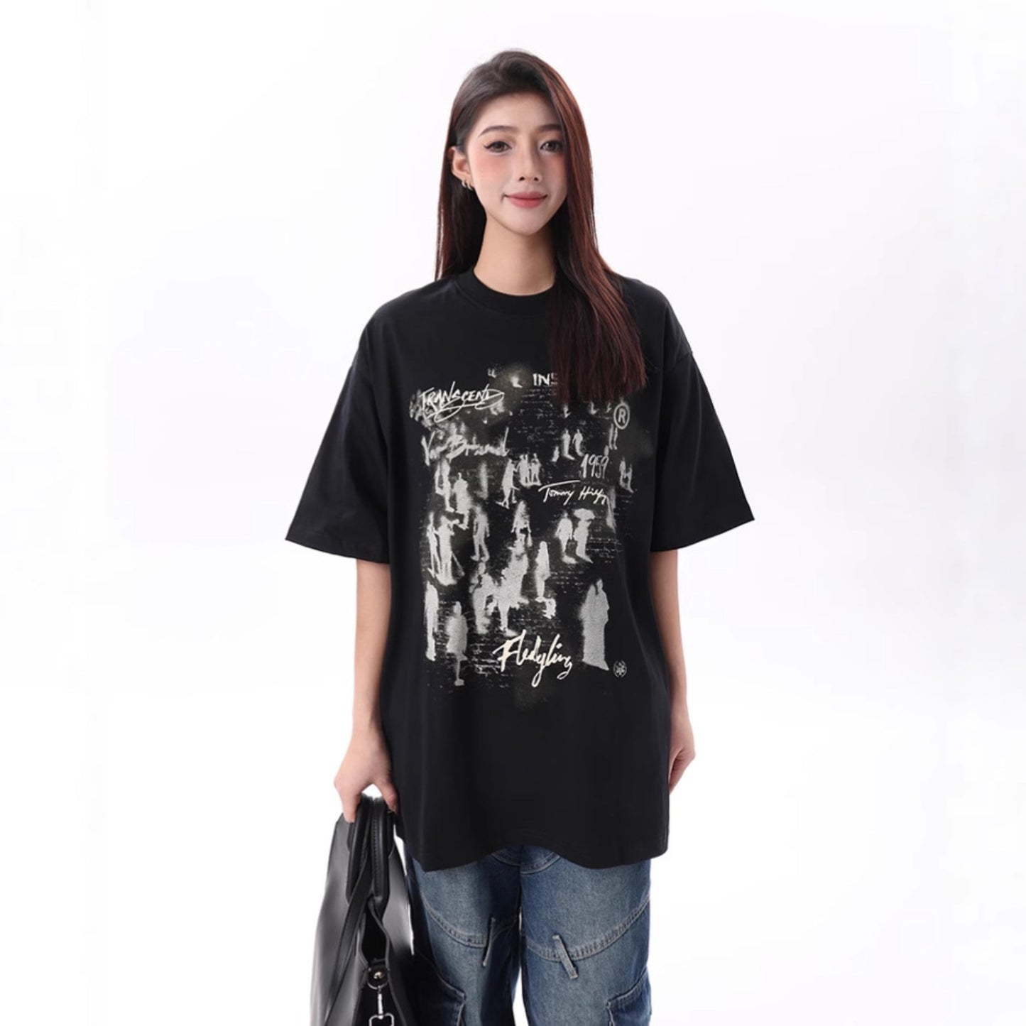 Hip Hop Clothing Summer Short Sleeve Hip Hop Print T-Shirt