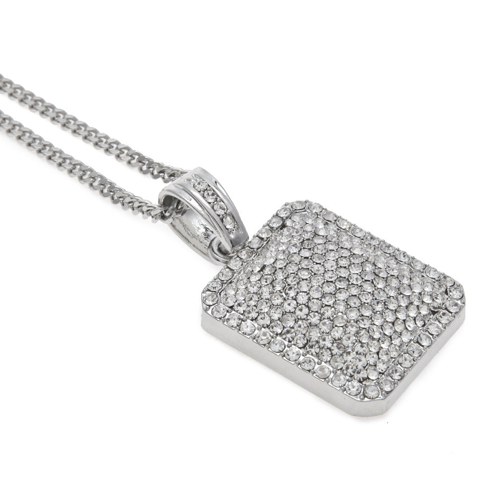 Jewelry Diamond Dog Tags Necklace Spectrum Dog Tags