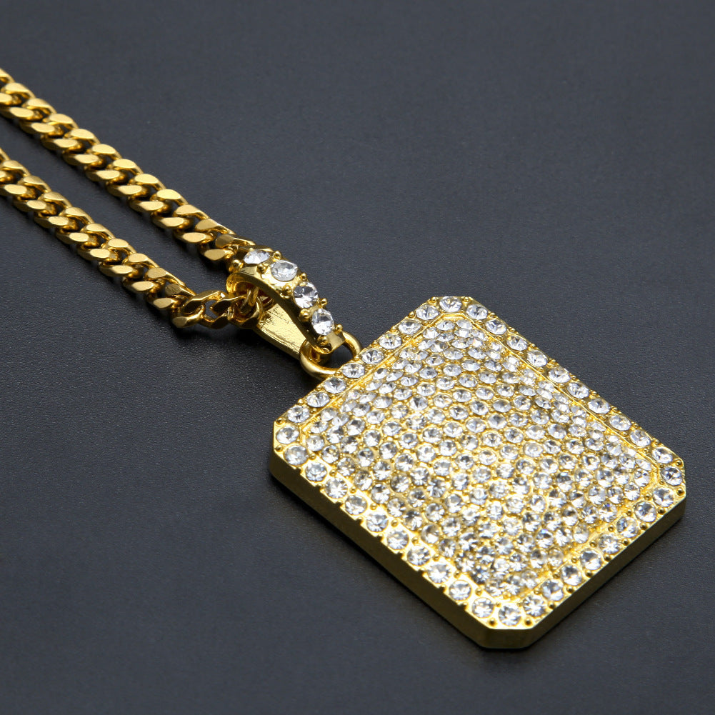 Jewelry Diamond Dog Tags Necklace Spectrum Dog Tags