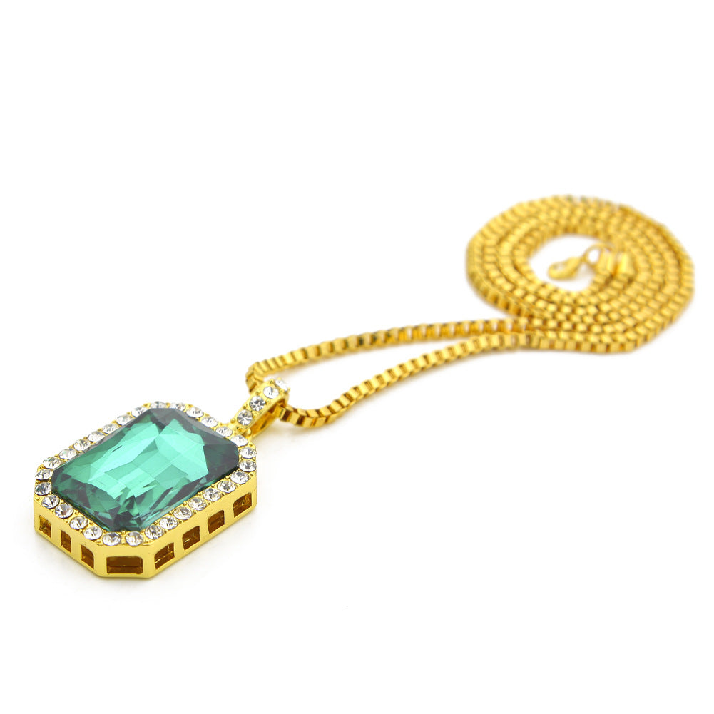 Jewelry Cubes Colored Gemstones Pendant Necklace Spectrum St. Valentine's