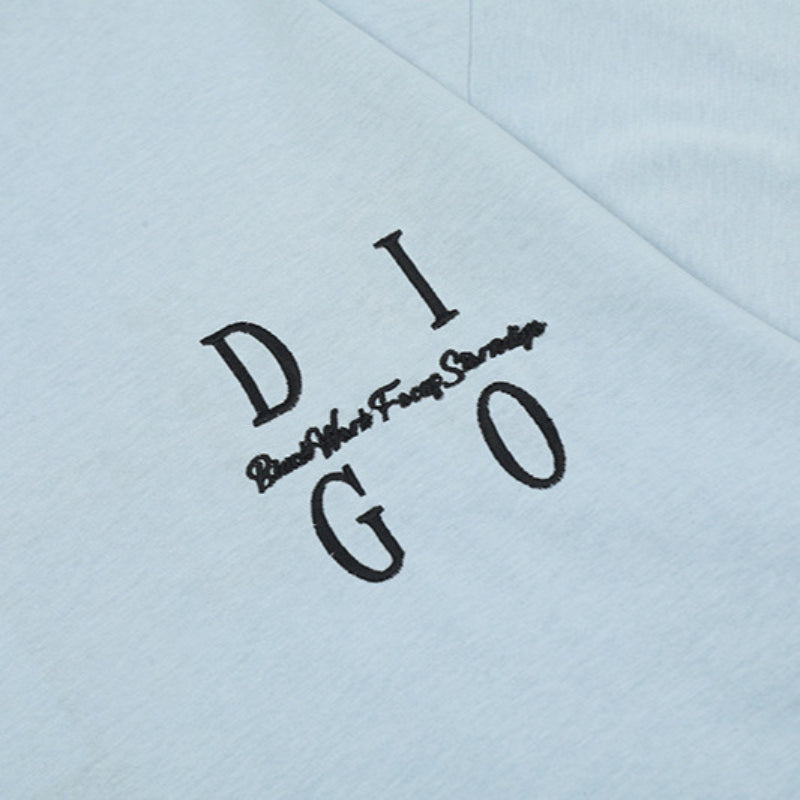 Vintage T Shirts Hip Hop Letter Embroidery Short Sleeve T-Shirts