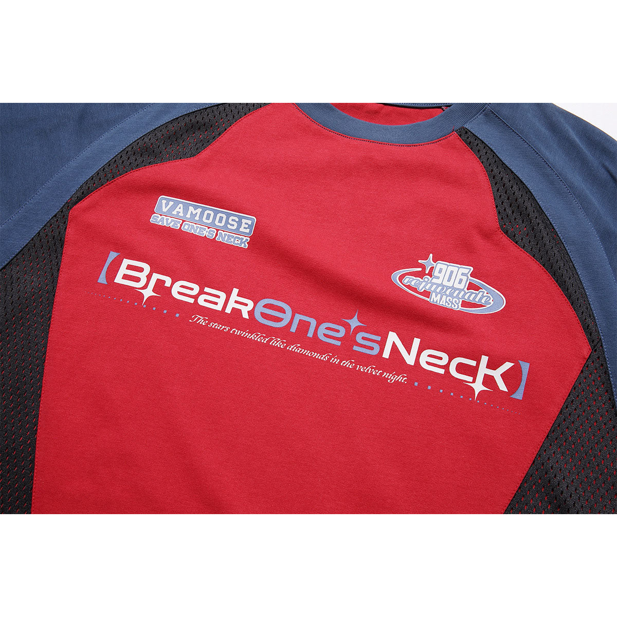 Racing oversized t shirt loose racing suit mesh cloth short sleeve t
