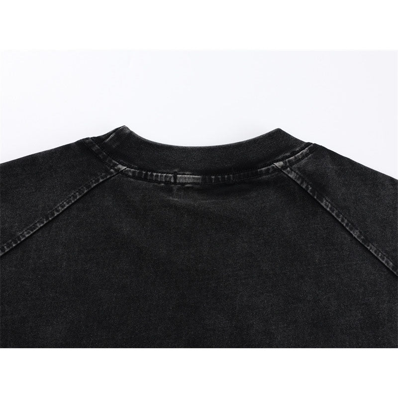 Stone Wash T shirt make old short sleeve T-shirt