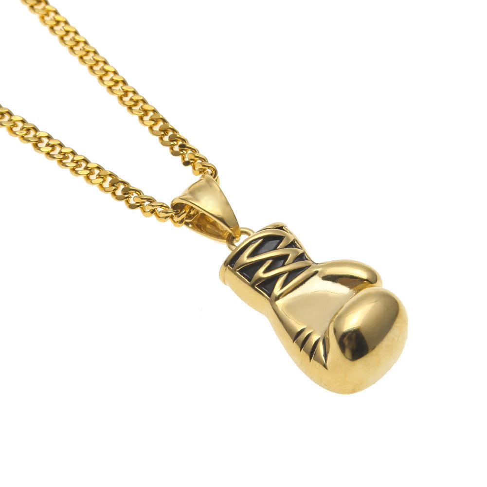 Jewelry Hiphop Boxing Gloves Pendant Necklace