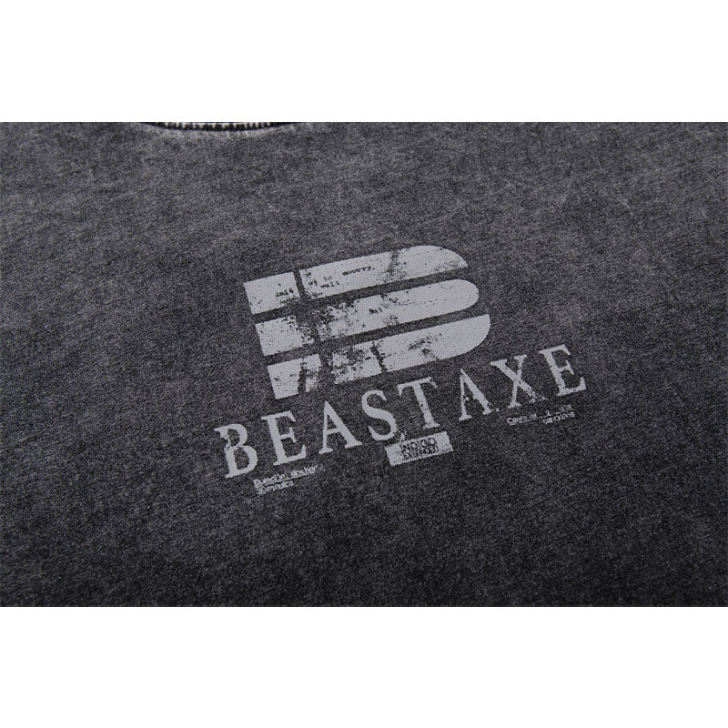 Casual Street Wear Washed Letter Print Loose Crew Neck Short Sleeve T-Shirt