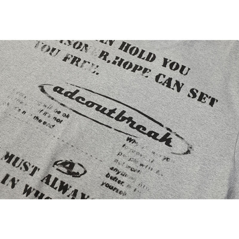 Marcas De Streetwear Vintage Alphabet Print Crew Neck Long Sleeve T-Shirt