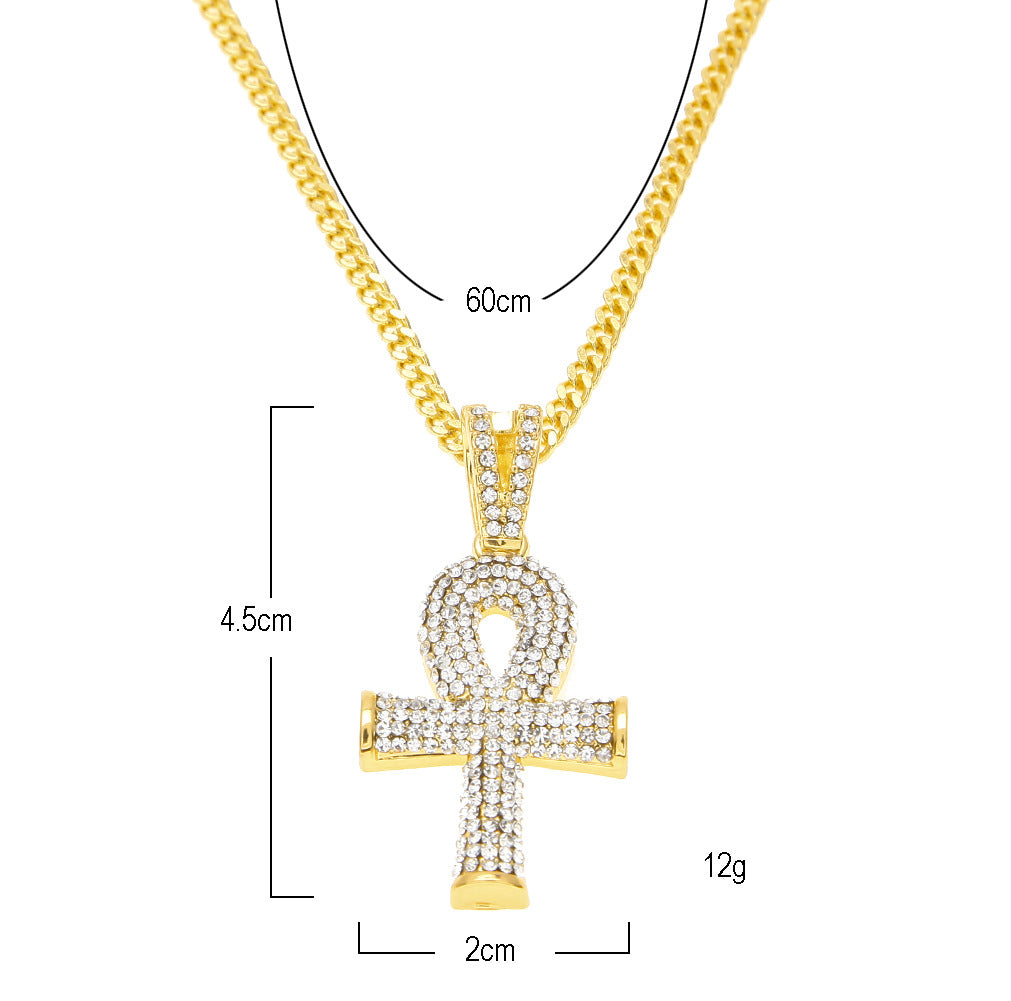 Jewelry Egyptian Ankh Key Pendant Necklace Crosses Egypt Pieces Jesus Pieces Ankh
