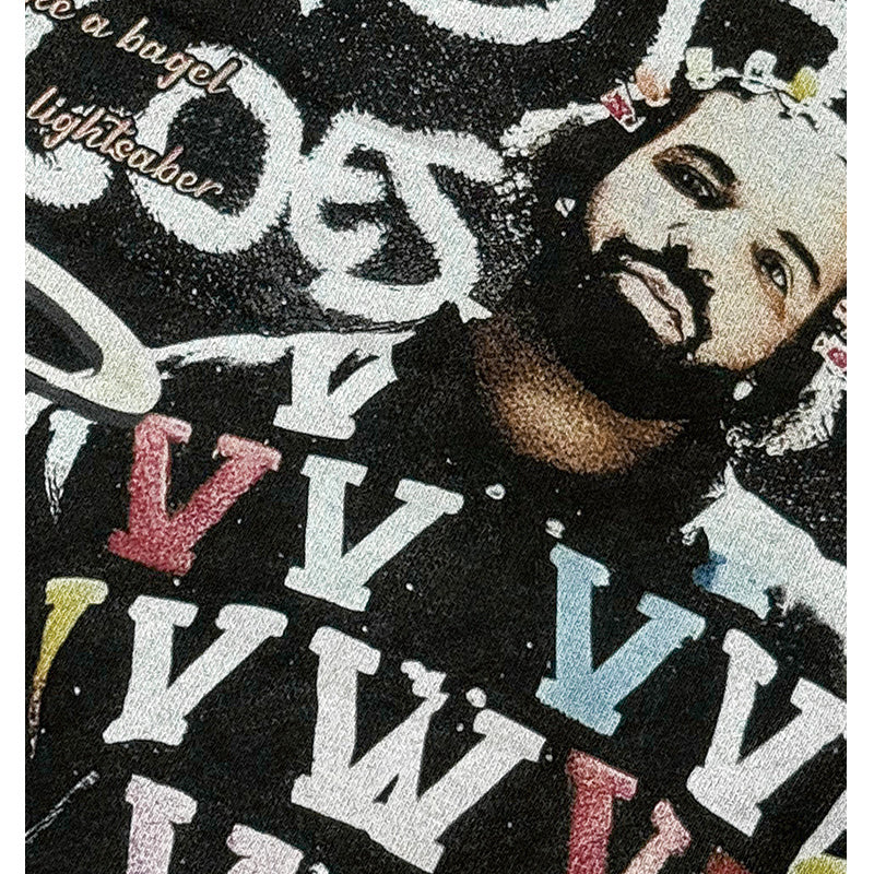 Cool t rapper vintage hip hop drake drake print short sleeve t-shirt