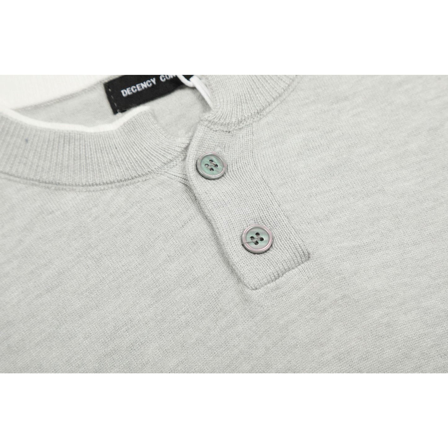 Casual Street Wear Vintage Grey Knitted T-Shirt Short Sleeve Cleanfit Half Sleeve