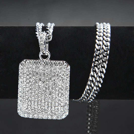Jewelry Diamond Dog Tags Necklace Spectrum Dog Tags