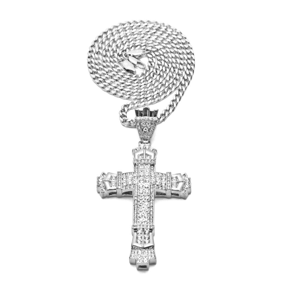 Jewelry Diamond Cross Pendant Hip Hop Necklace Crosses Egypt Pieces Jesus Pieces Royalty
