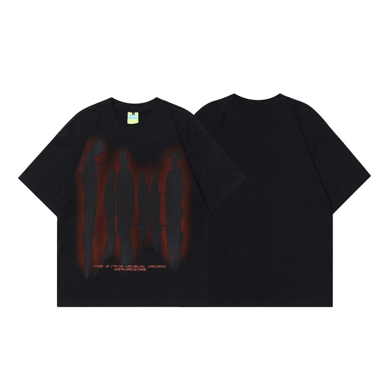 90s West Coast Hip Hop Fashion T Shirts Abstract Shadow Design Half Sleeve Top