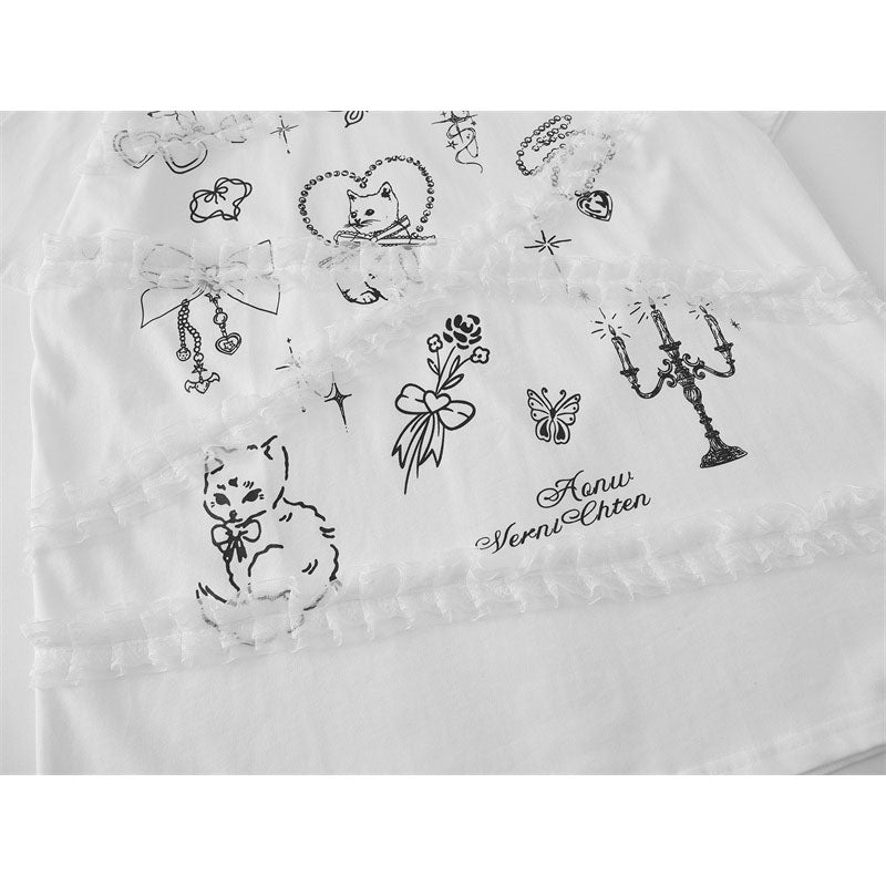 US drip outfits Summer Vintage Casual Loose Short Sleeve T-Shirts