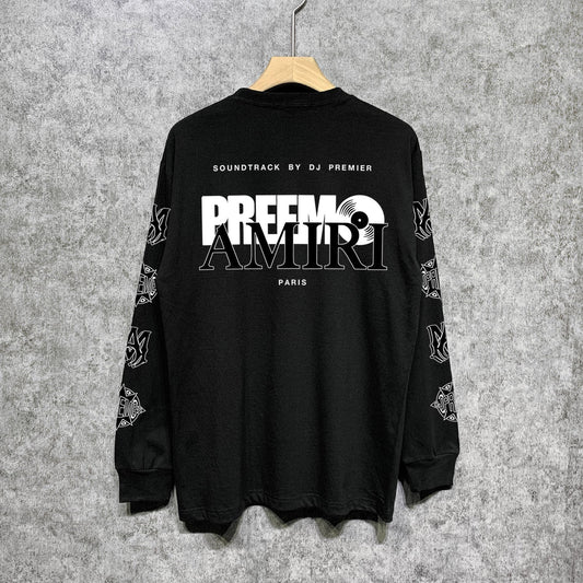 Amiri Long Sleeved Shirt Printed Trendy Pure Cotton