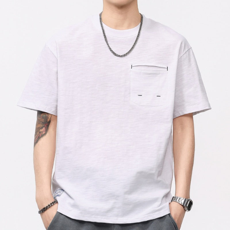 Mens T-shirts Vintage Short Sleeves Summer Loose