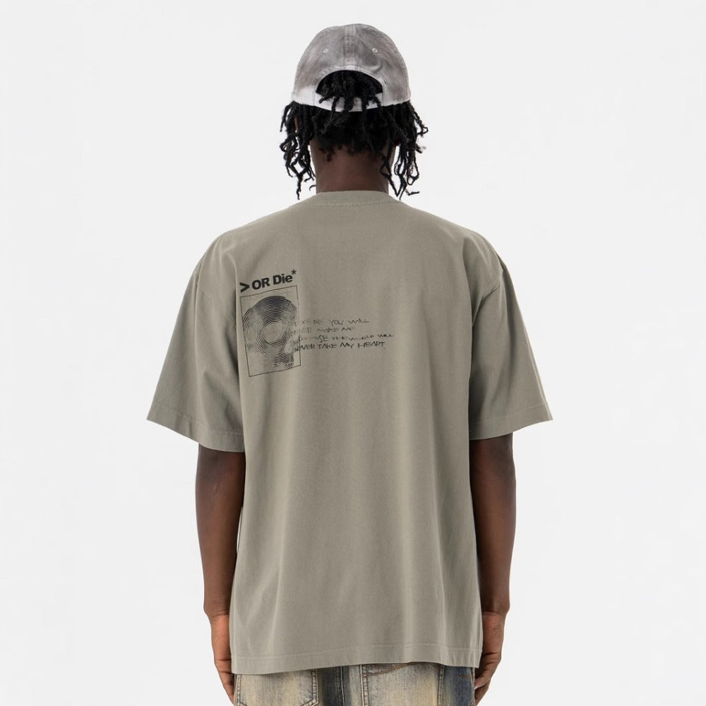 Vintage 90s Hip Hop Clothing Summer Hip Hop Guitarist Slogan Print Crew Neck Short Sleeve T-Shirt